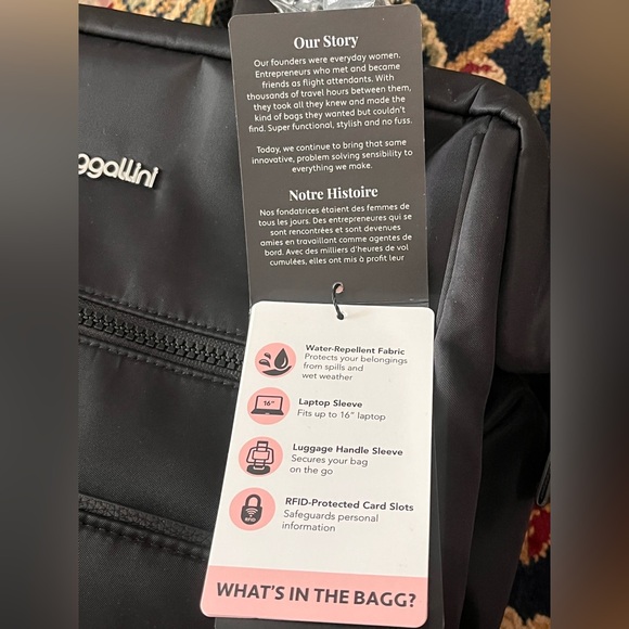Baggallini Black Everyday Backpack Tote